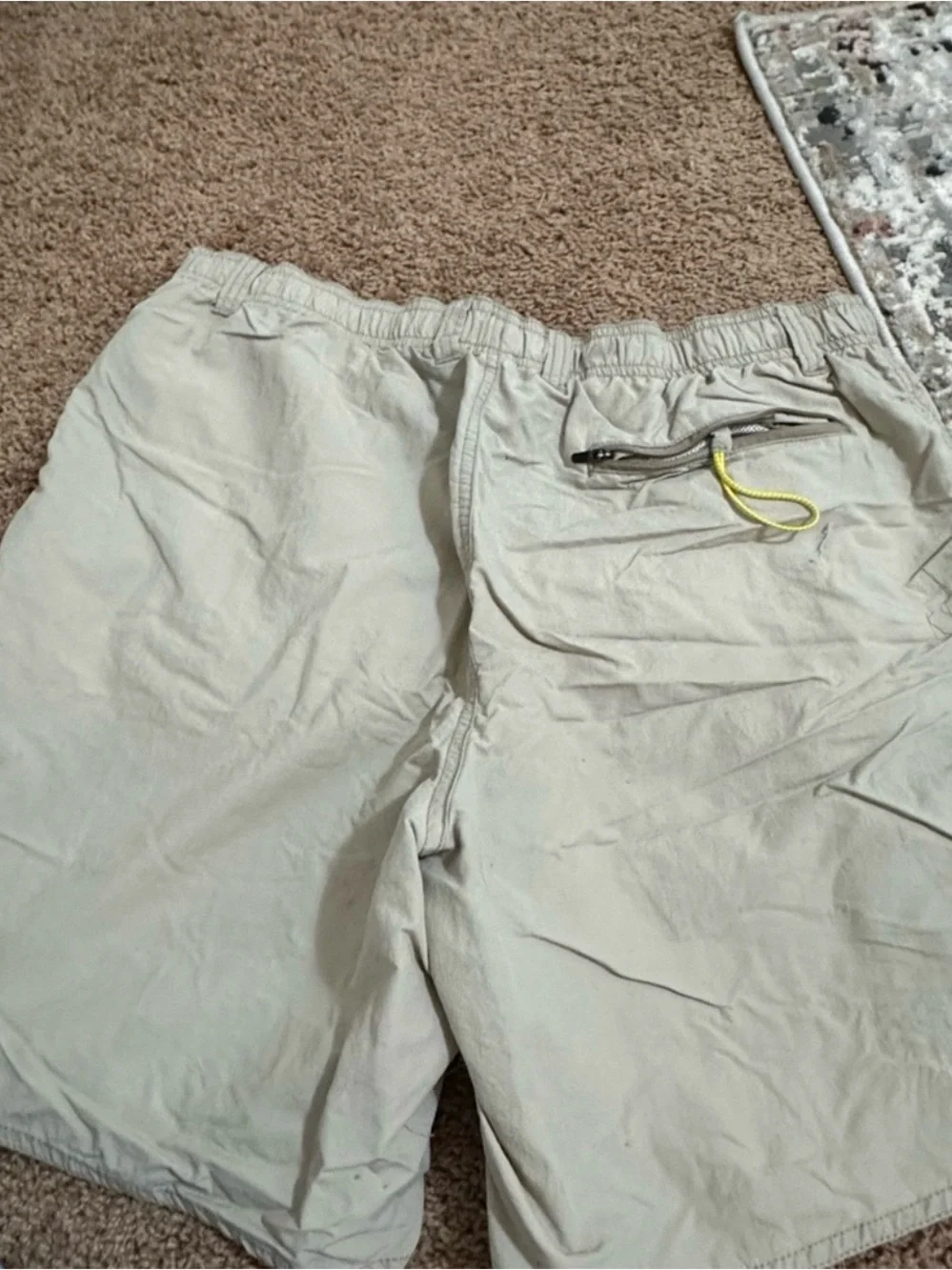 AFTCO Beige Elastic-Waist Swim Trunks